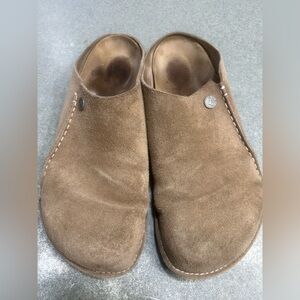 Birkenstocks Men's Zermatt Suede Clog Slippers  44 Slip On Slides Tan 11/11.5 US